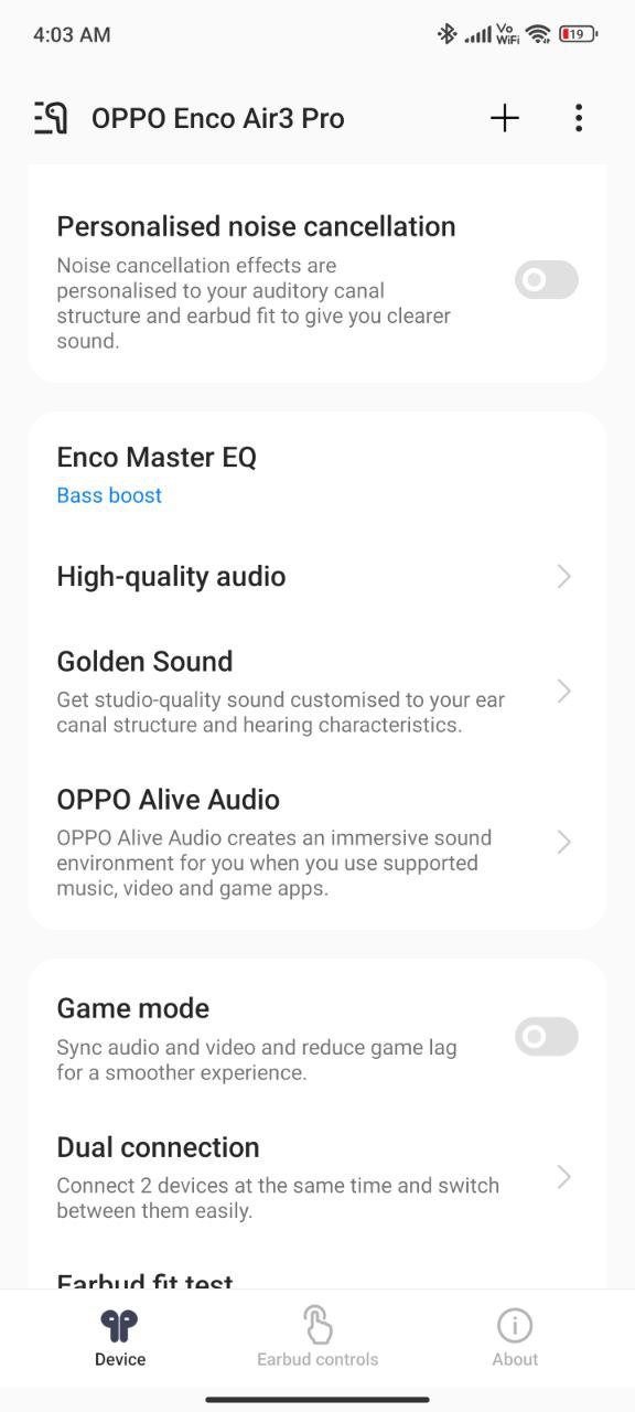 OPPO Enco Air 3 Pro app 2