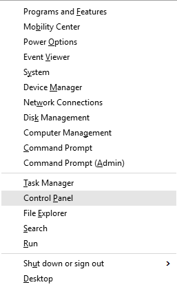 Control panel